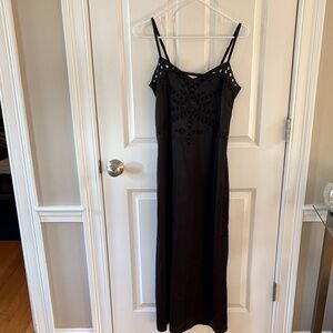 Topshop Silky Black Dress